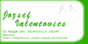 jozsef valentovics business card